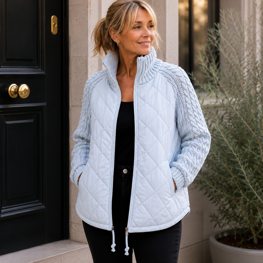 DREW | QUILTED KNIT SLEEVE JACKET