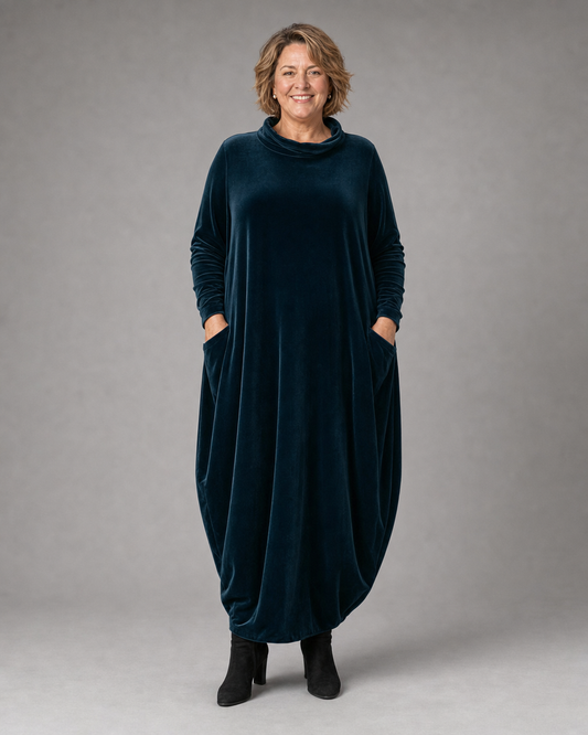Leona™ | Soft Velvet Maxi Dress