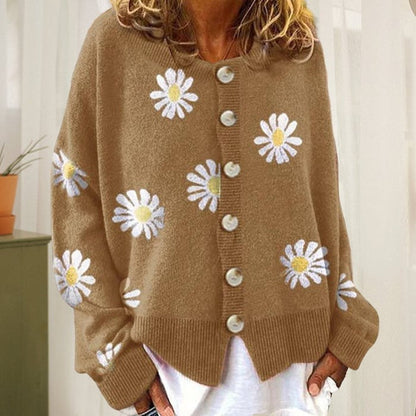 Angel - Cute Cardigan With Daisies
