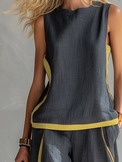 Leila | Elegant Cotton and Linen Set