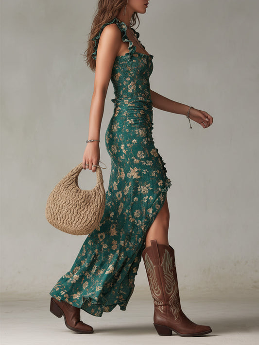 Annalise™ | Boho Retro Maxi Dress
