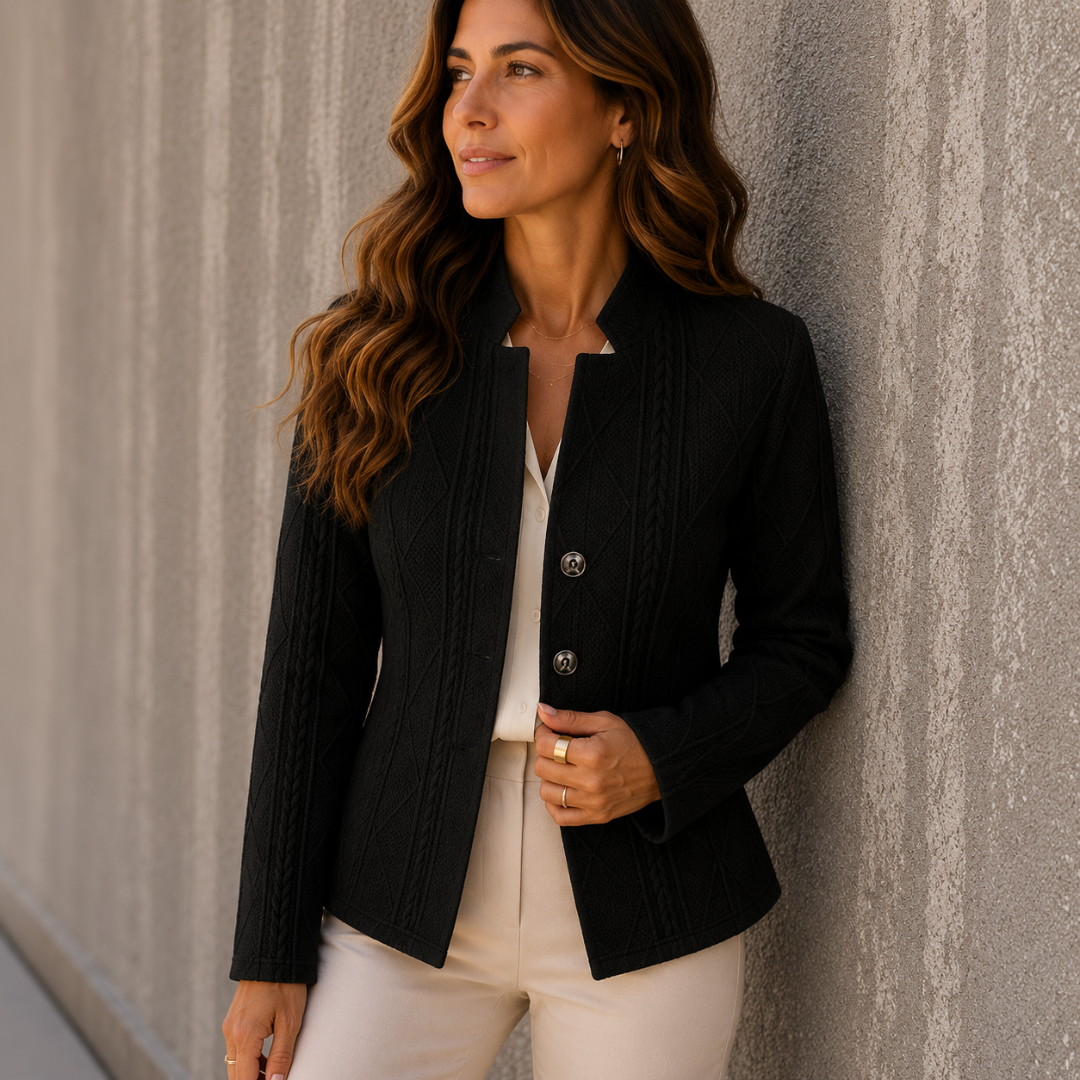 AUDREY | TEXTURED KNIT BLAZER