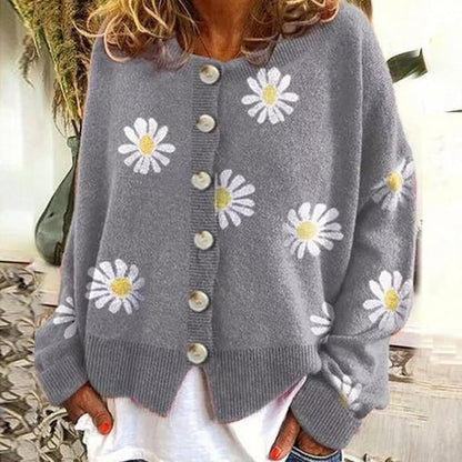 Angel - Cute Cardigan With Daisies