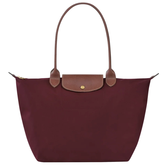 Élodie | Foldable Large Tote, Burgundy