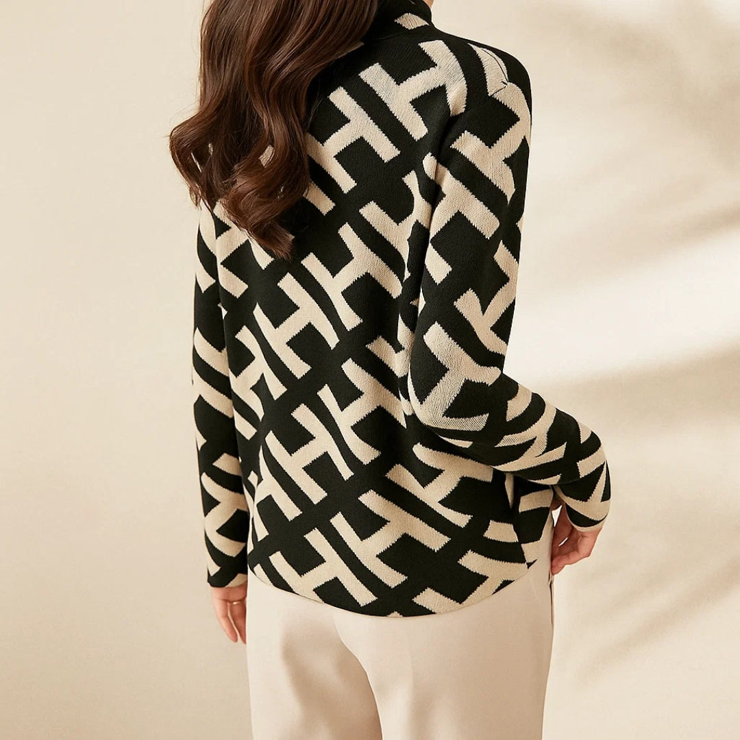Livia | Elegant Sweater with Graphic Design