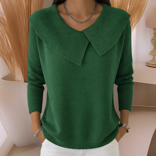 Cassidy™ | Knit Sweater with Soft Collar