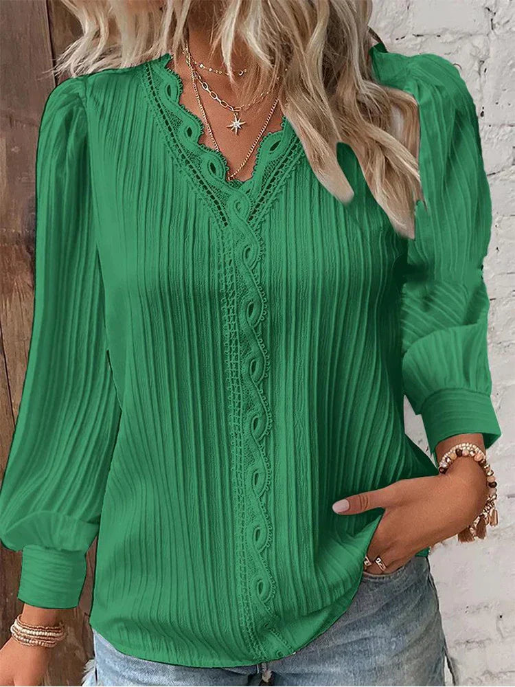 Emma | Blouse with Lace Details