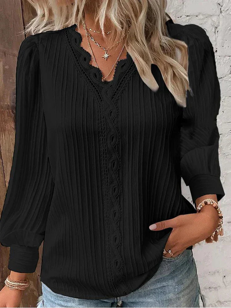 Emma | Blouse with Lace Details