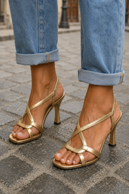 Gemma - Golden Summer Charm Sandals