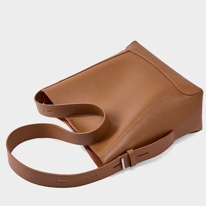 Genuine Leather Crossbody & Shoulder Oversized Bucket Bag