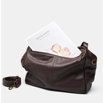 Retro Genuine Leather Soft Minimalist Tote Bag
