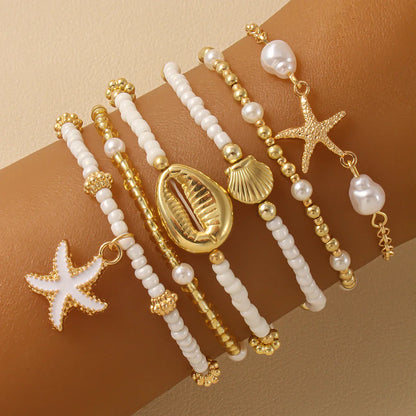 Bohemian Starfish Beach Bracelet Set