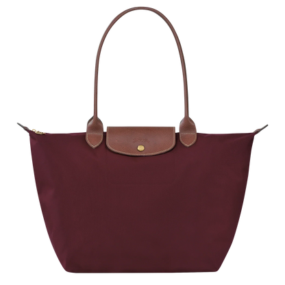 Le Pliage Tote Large, Burgundy