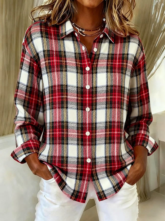 Mira | Classic Checkered Blouse