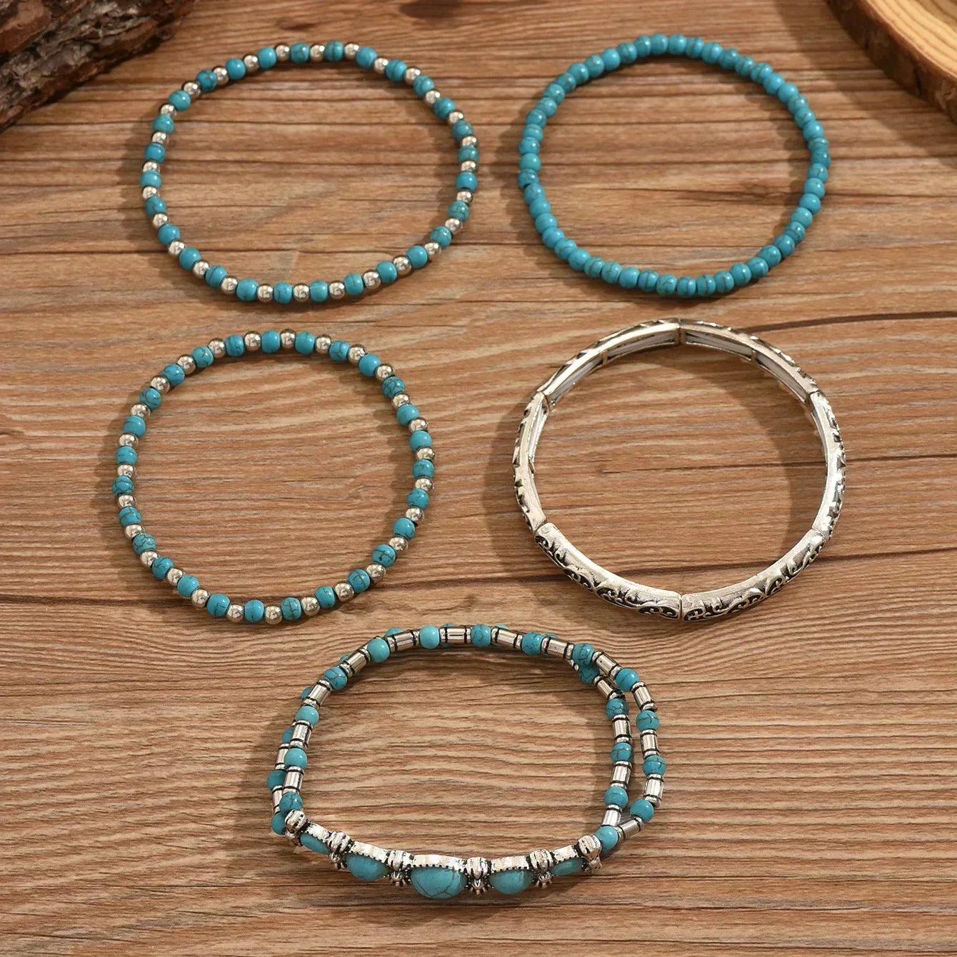 Maëlys | Refined turquoise multi-row bracelet