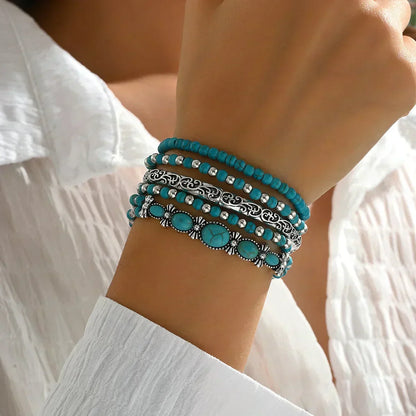 Maëlys | Refined turquoise multi-row bracelet
