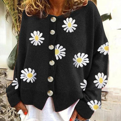 Angel - Cute Cardigan With Daisies