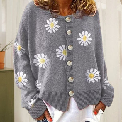 Angel - Cute Cardigan With Daisies