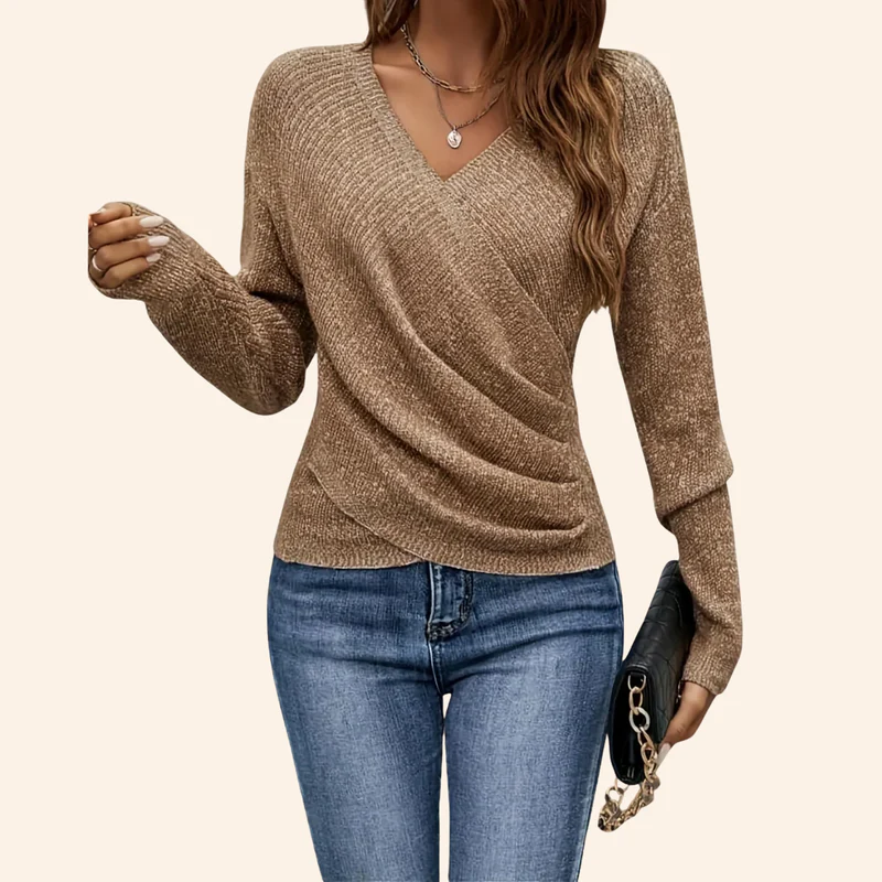 Britt | Elegant V-Neck Sweater