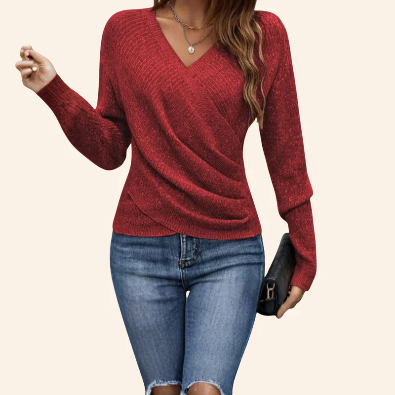 Britt | Elegant V-Neck Sweater