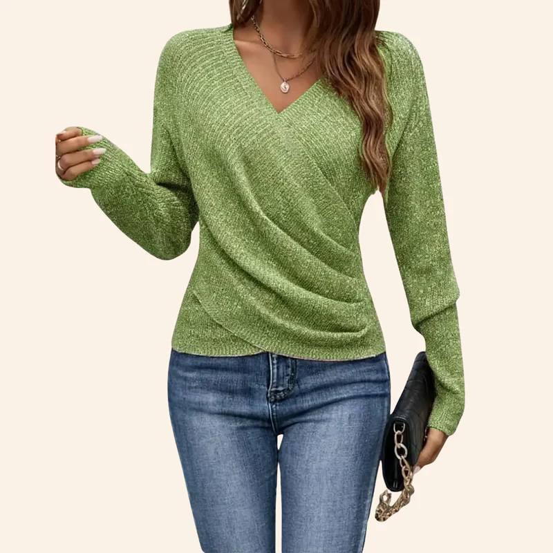 Britt | Elegant V-Neck Sweater