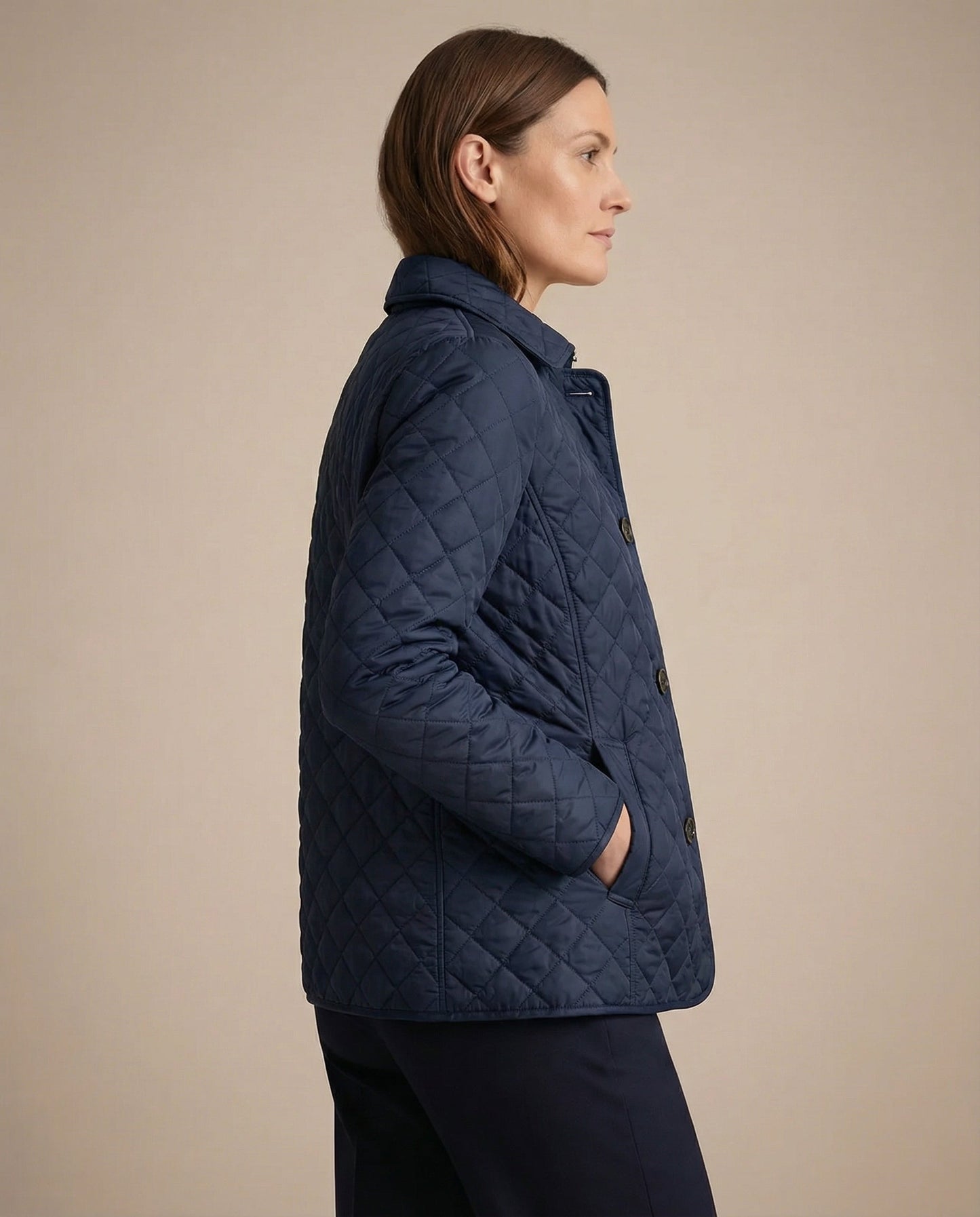 Quilted Button Up Jacket