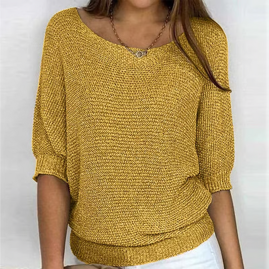 Kyla | Light Summer Sweater with 3/4 Sleeves – Comfort & Casual Elegance