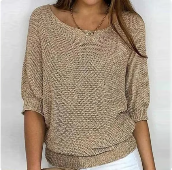 Kyla | Light Summer Sweater with 3/4 Sleeves – Comfort & Casual Elegance