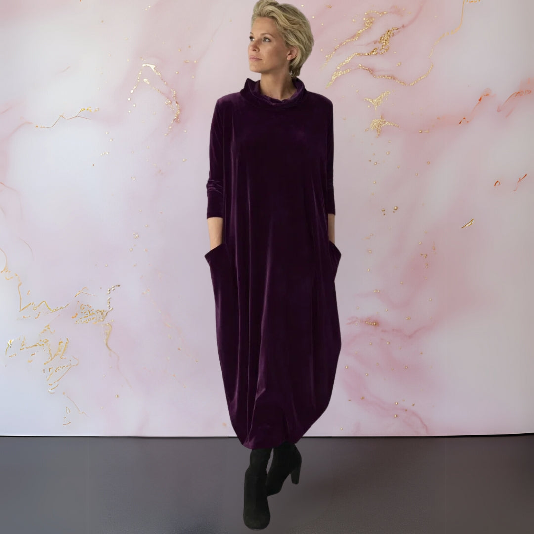 Leona™ | Soft Velvet Maxi Dress