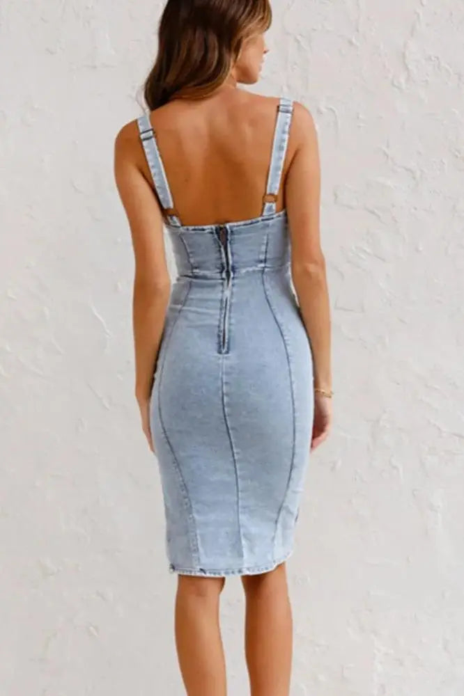 Grace | Aurora | Denim Dress with Adjustable Straps