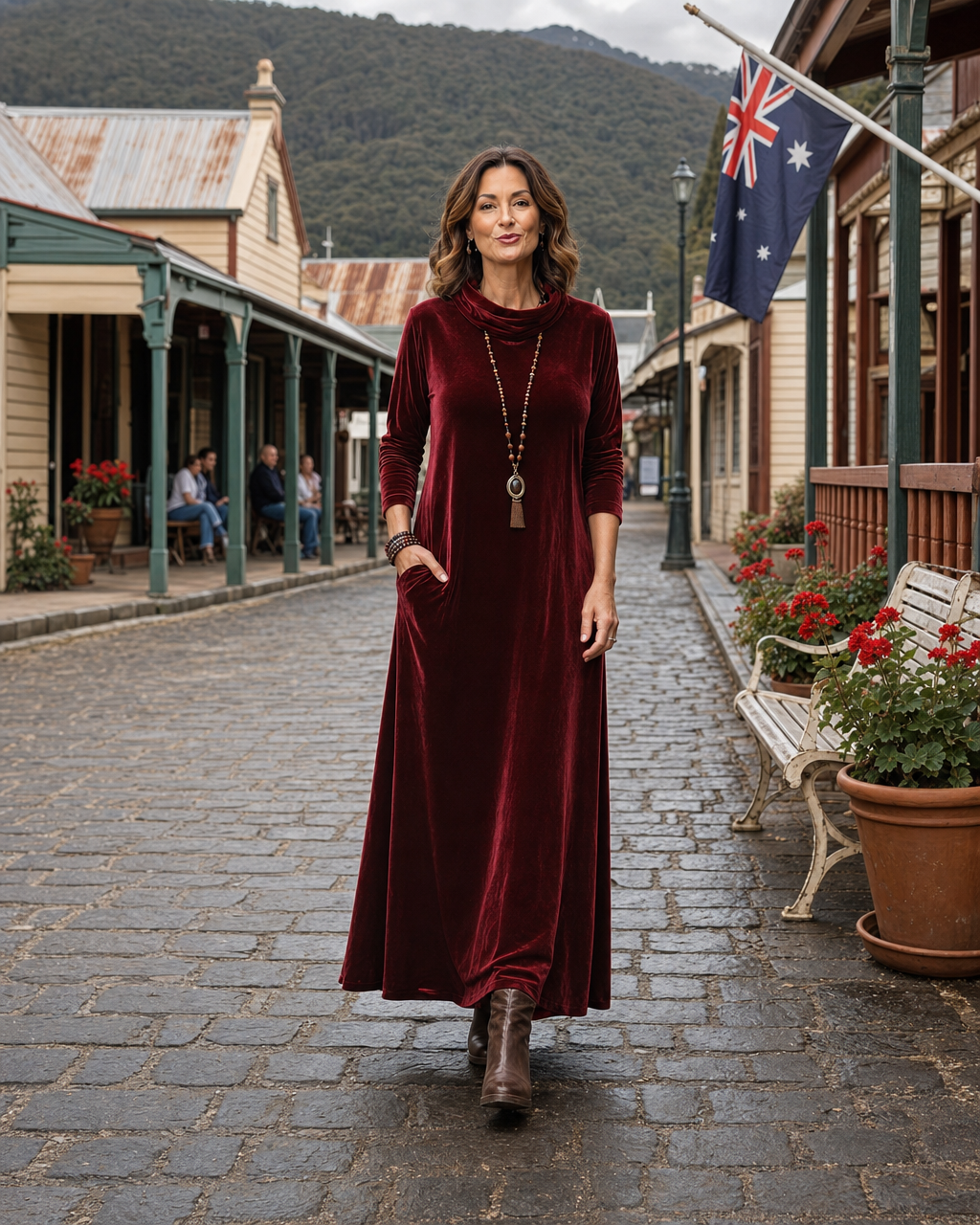 Leona™ | Soft Velvet Maxi Dress