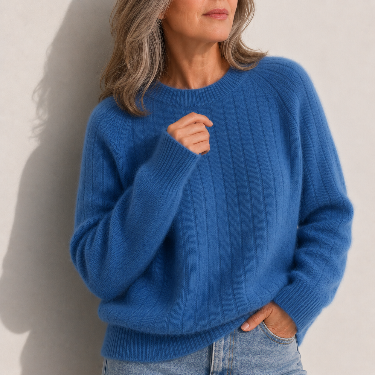 Ruby Solid Colour Fluffy Sweater