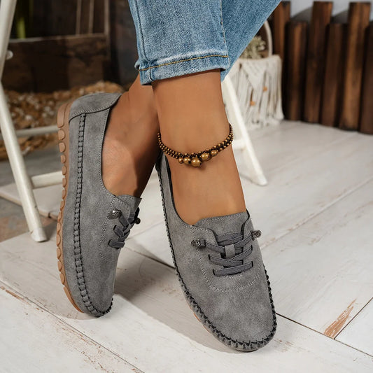 Sarah | Slip On Lace Up Loafers with Style