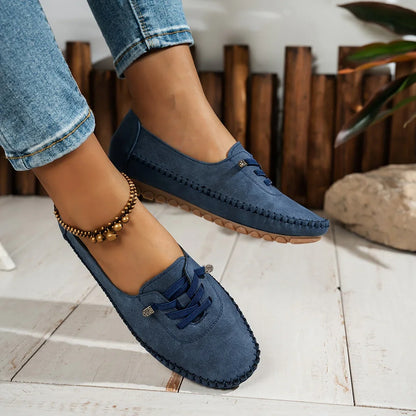 Sarah | Slip On Lace Up Loafers with Style