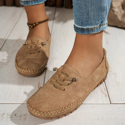 Sarah | Slip On Lace Up Loafers with Style