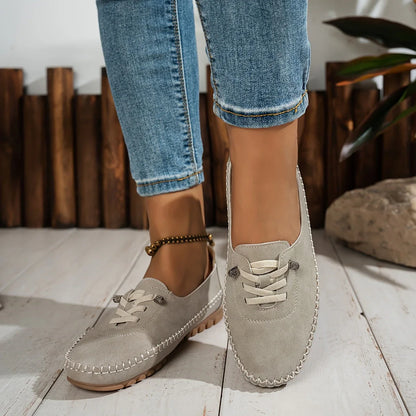 Sarah | Slip On Lace Up Loafers with Style